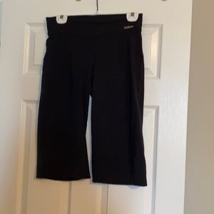 Reebok Black Capri Wide Leg Workout Pants